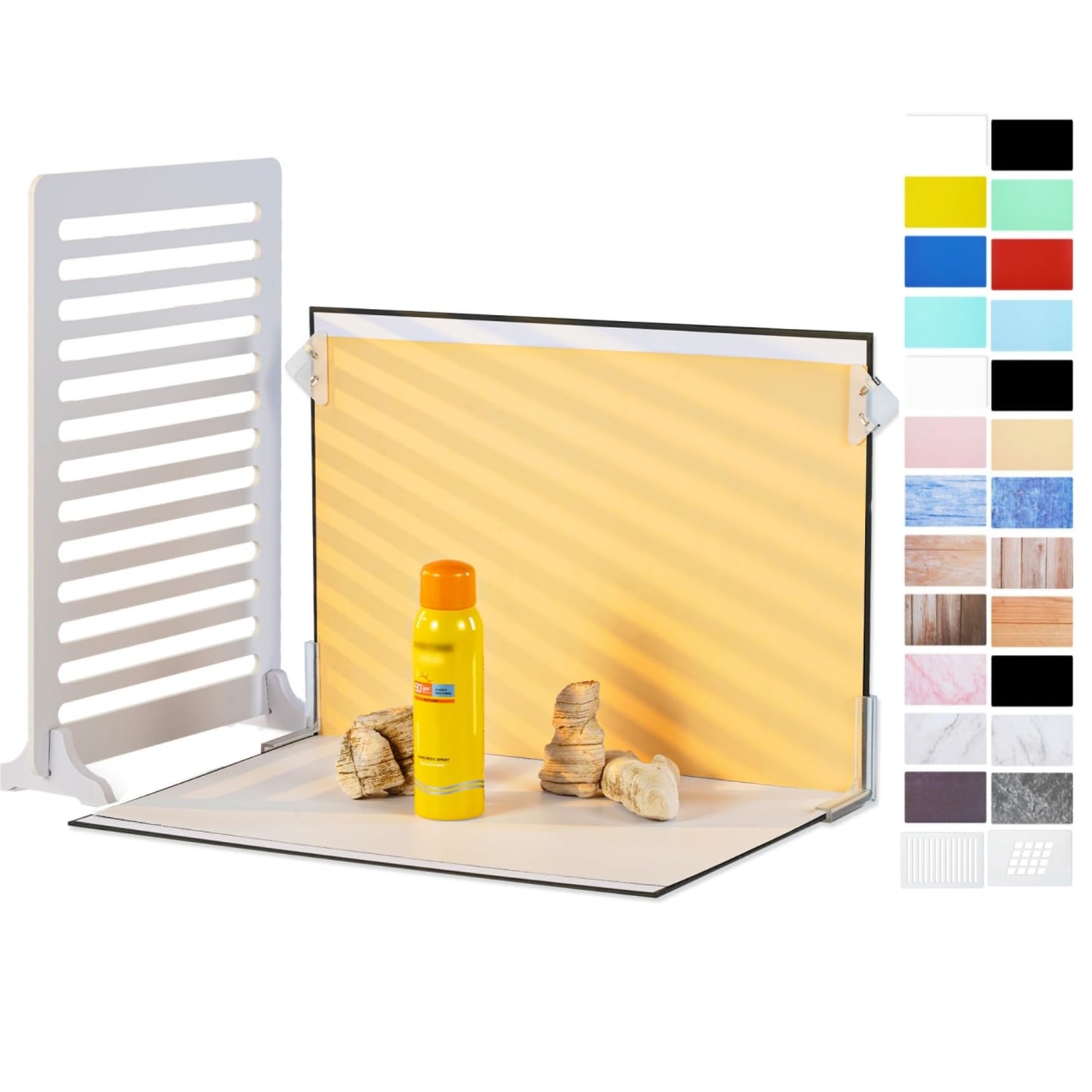 Meking 12Pcs 22Patterns Small Product Photography Backdrops Kit Photo Background Food Photography Backdrop Board with Carrying Bag and Drawstring Bag(16.5X11inch)