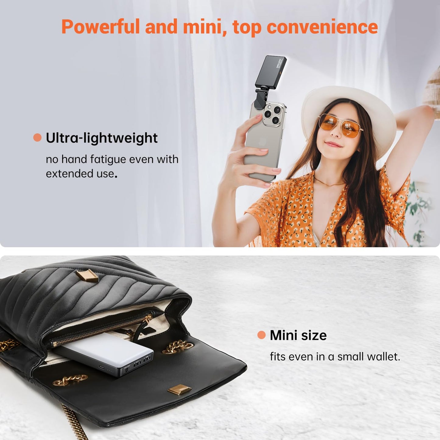 Kinglucky [Upgrade] Selfie Light with Eye-Friendly LED Bedas [Long Battery Life] 3000mAh Rechargeable Phone Light Content Creator Essentials Selfie Light for iPhone, Camera, Laptop, Phone Light Clip